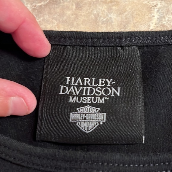 Harley Davidson long sleeve crew neck Bejeweled museum Tee Shirt - Picture 7 of 8